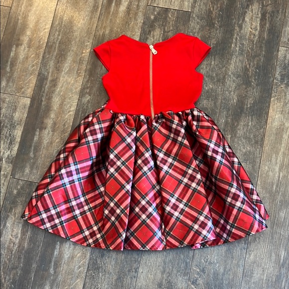 H&M Red and White Fit and Flare Dress with Pleated Skirt - Picture 7 of 9